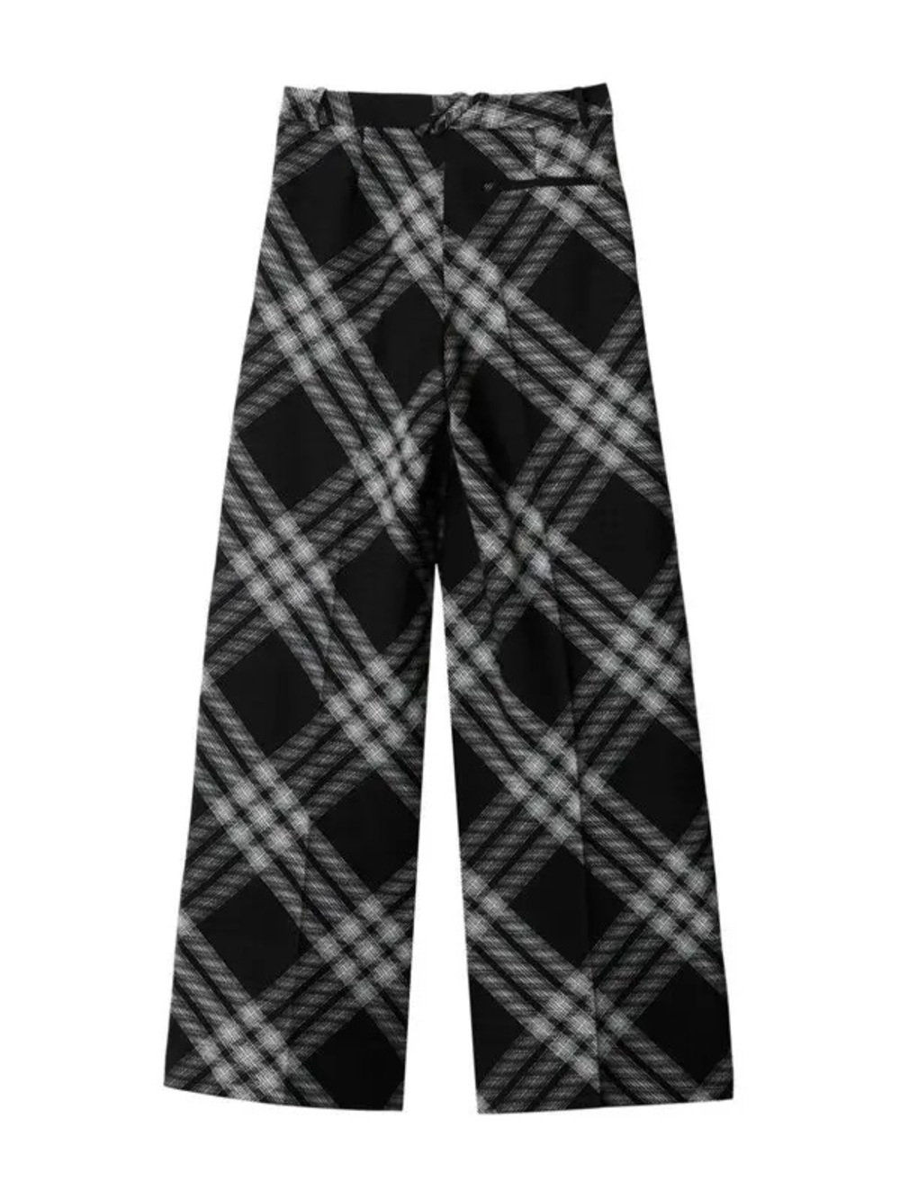 Burberry Classic Black Check Plaid Wide-Leg Palazzo Pants CURRENT SEASON - Picture 2 of 5